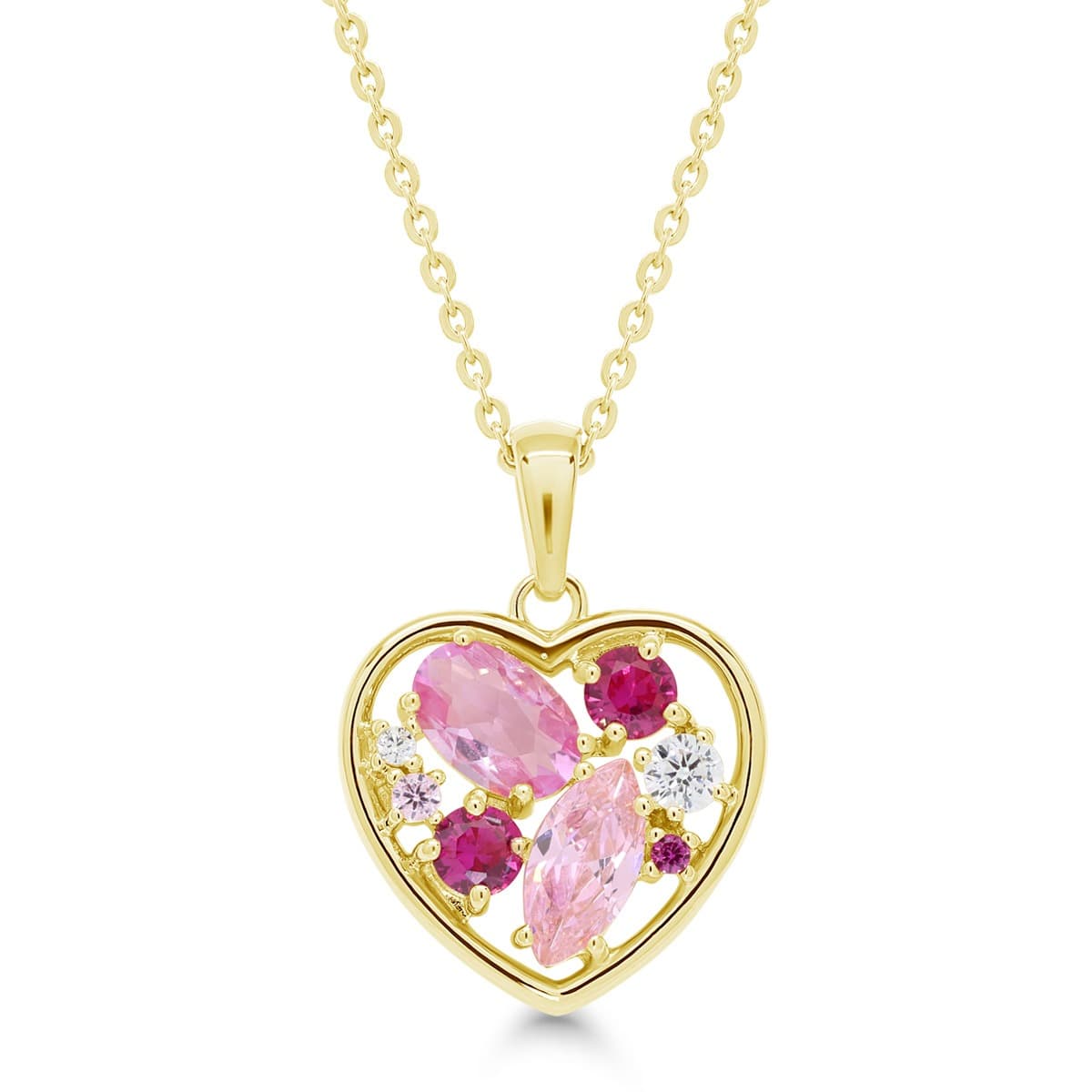 Kullattu sydänkaulakoru BOL-N1464ZSRG / 40-45CM