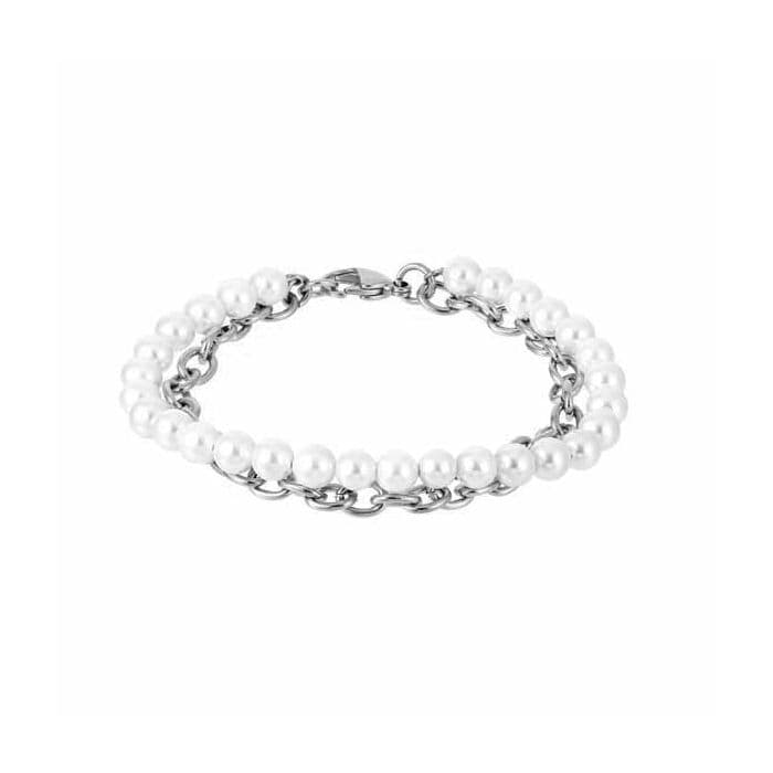 Teräs / helmirannekoru BSS905 SS CHAIN WHITE