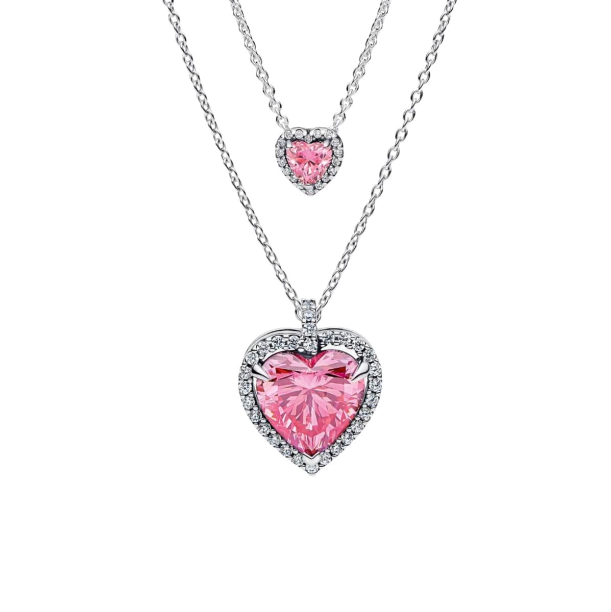 Pandora Pink Elevated Hearts kaulakorusetti