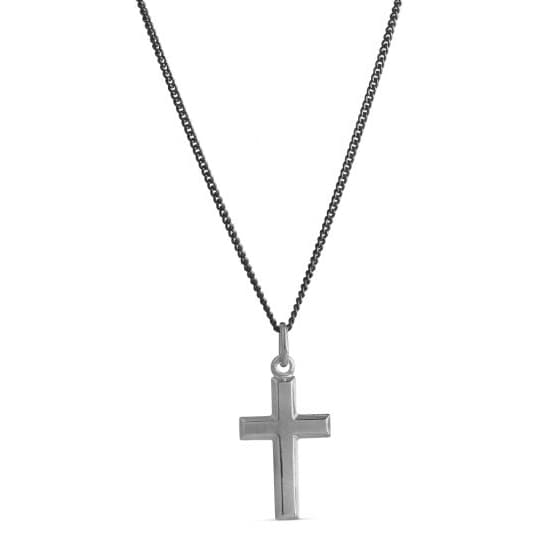Hopeinen risti kaulakoru 4256653500