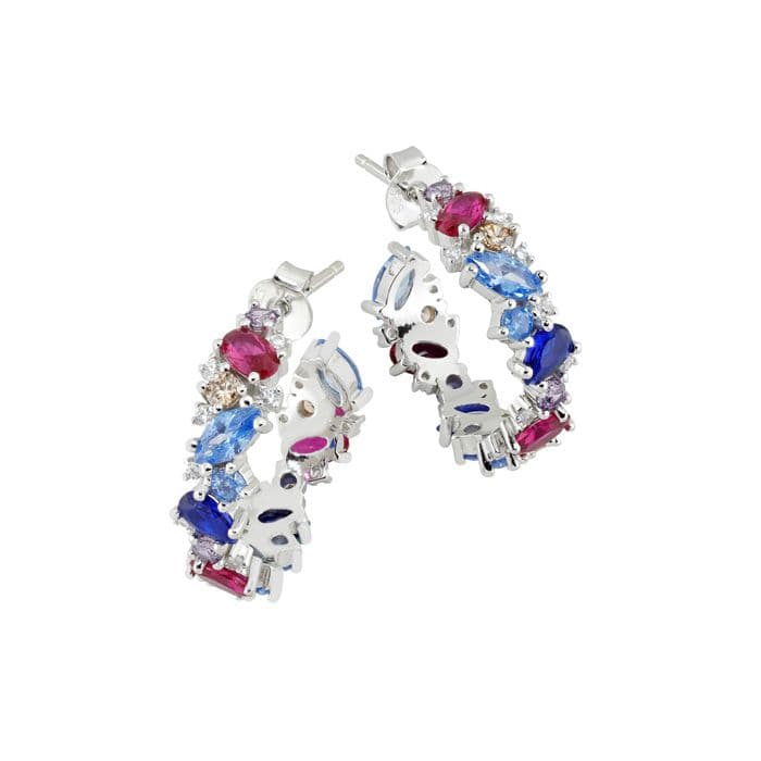 Hopeiset korvakorut 24x6 mm EARRING MULTIC