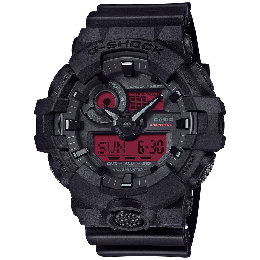 Casio G-Shock Black & Bold Red GA-700BBR-1AER