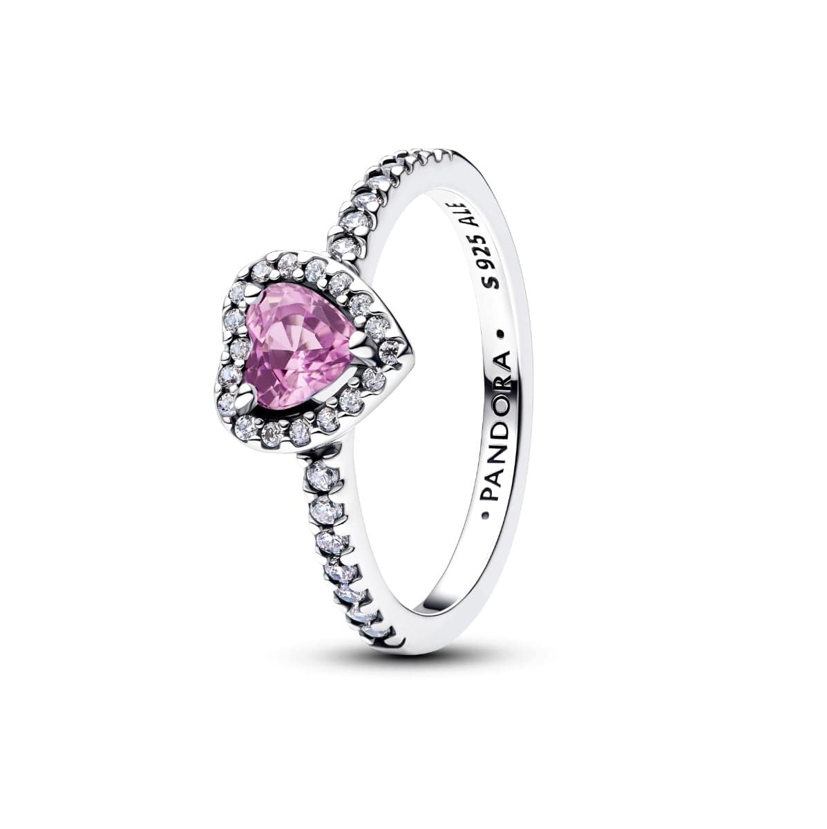 Pandora Elevated Light Purple Heart sormus 198421C12