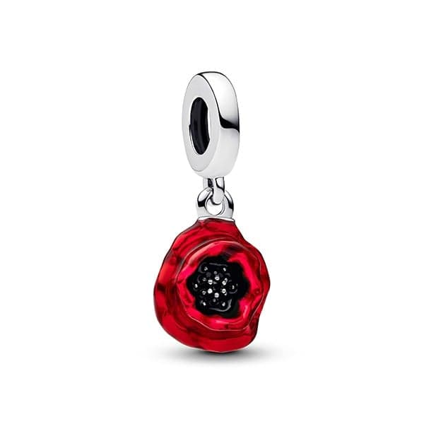 Pandora Red Flower Dangle Charm hela 793917C01
