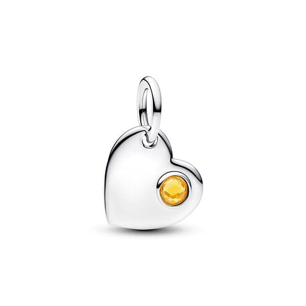 Pandora November Engravable Honey Stone Heart Dangle hela 794295C11