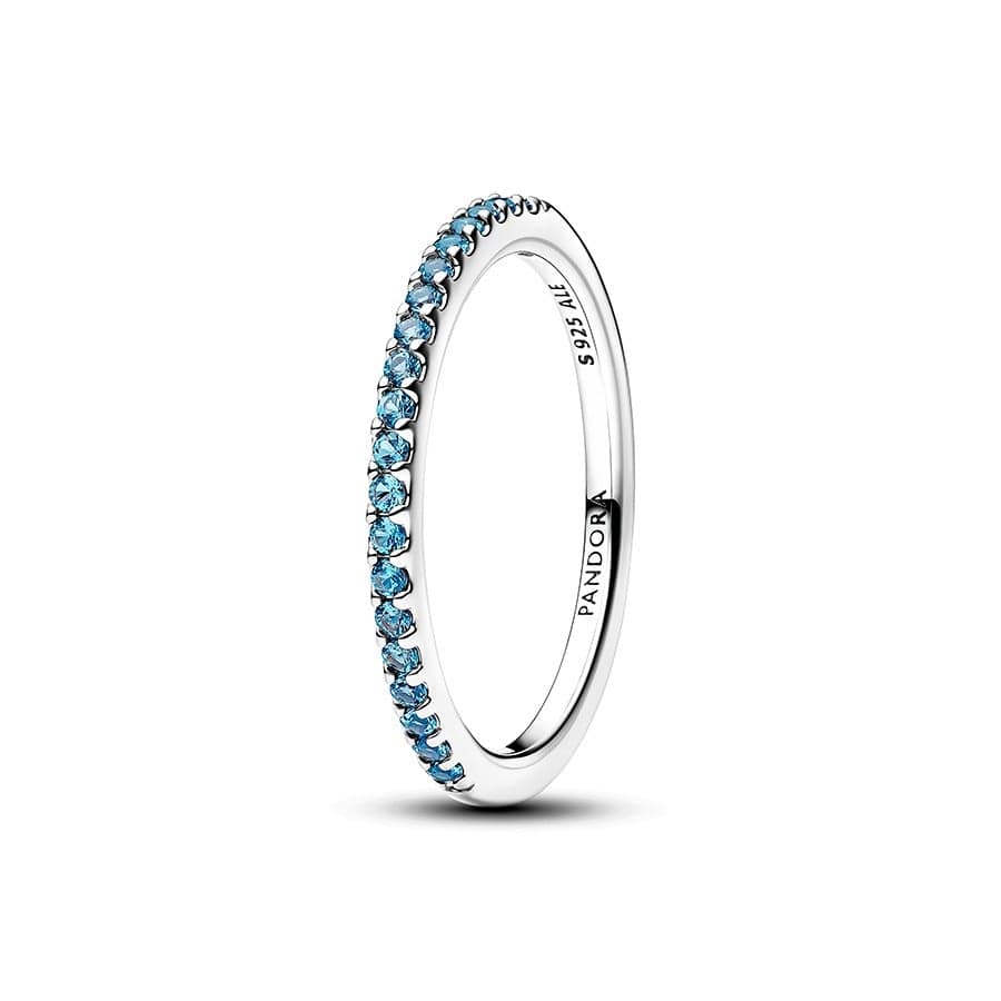 Pandora Sparkling Aquamarine Half-Eternity Band 192999C03