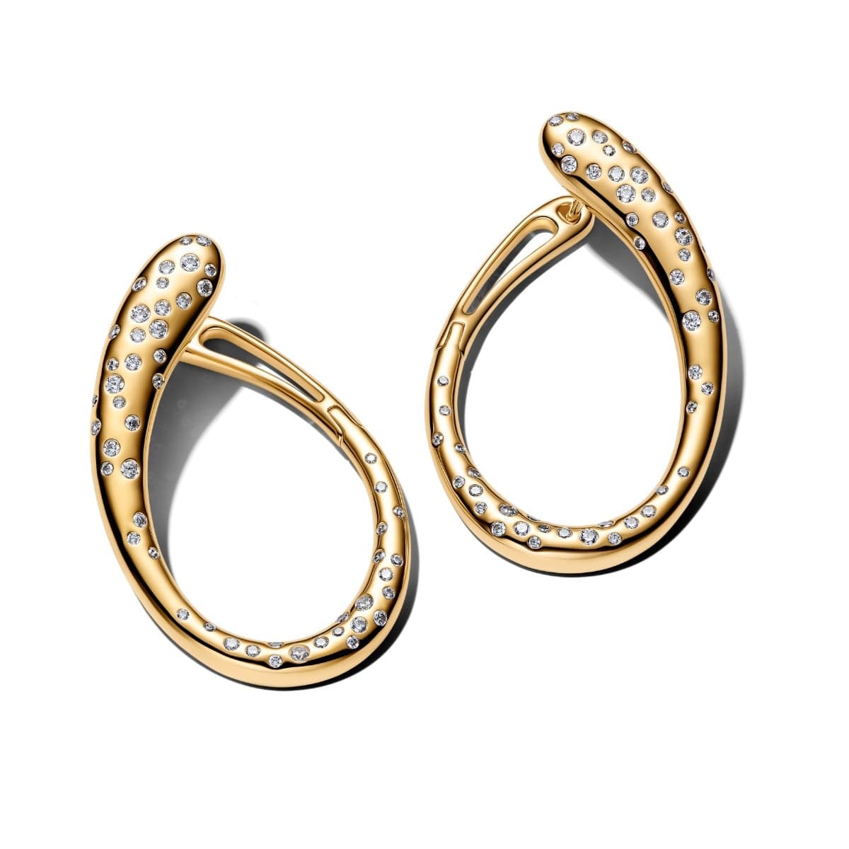 Pandora Organically Shaped Stone-Set Hinged Hoop korvakorut 264660C01