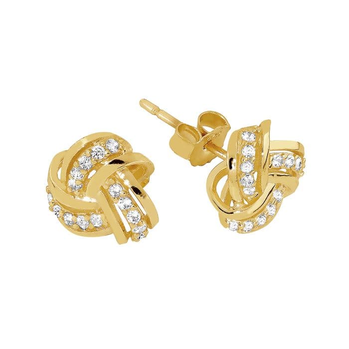 Kultaiset korvakorut, solmu JE14385-CZ