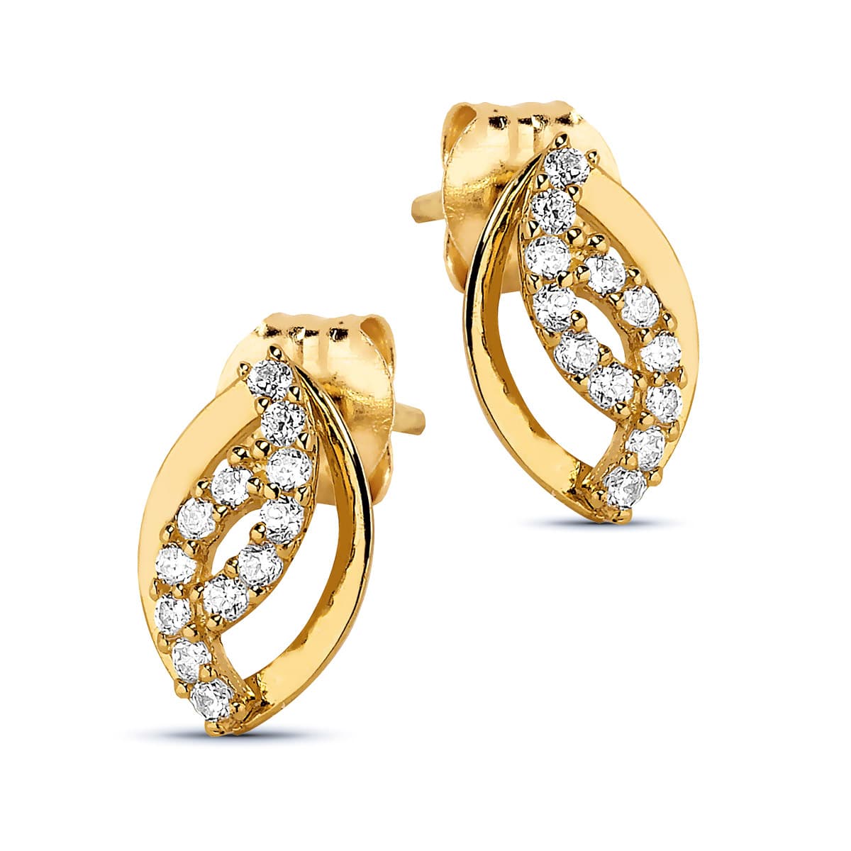 Kultaiset tappikorvakorut K-E35410Z