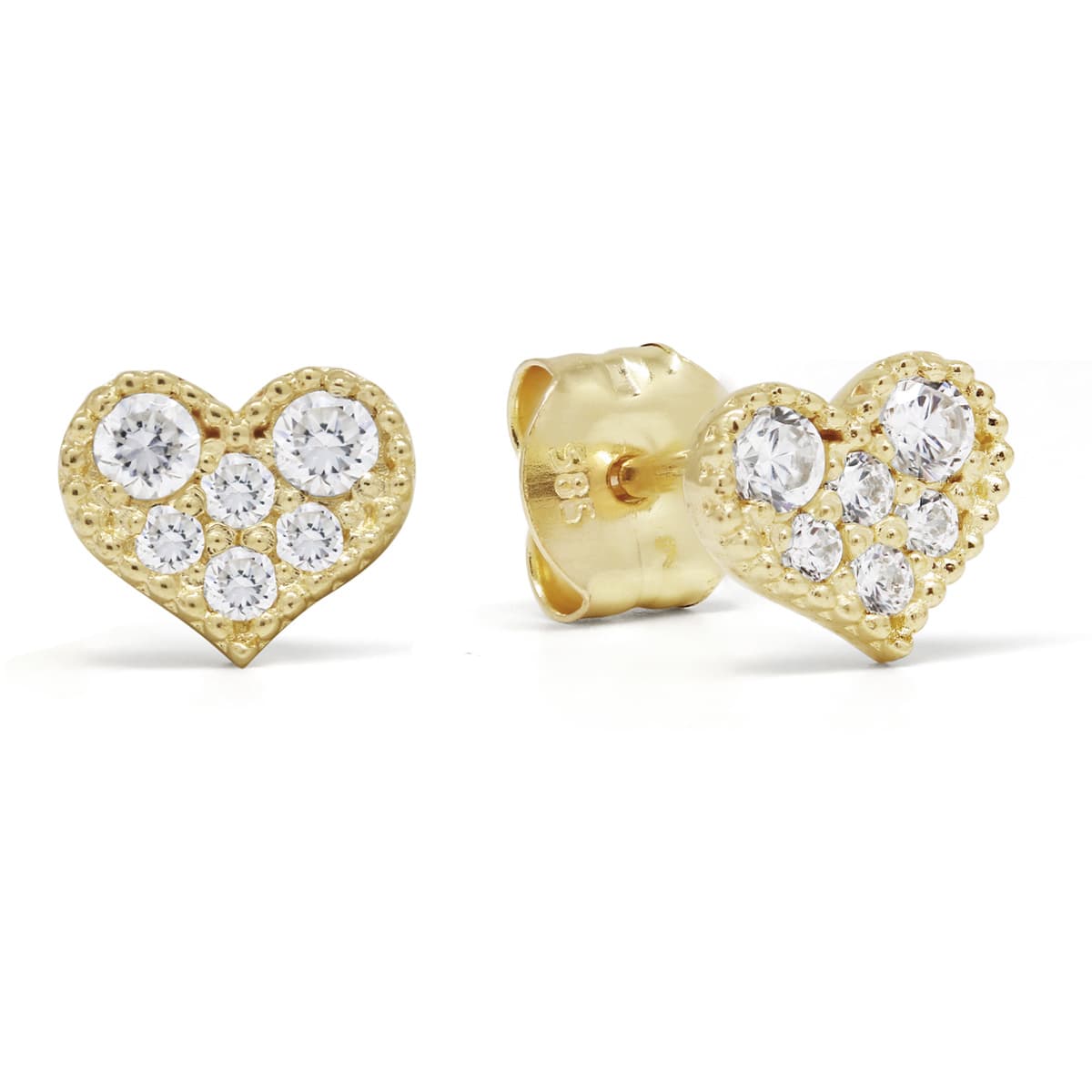 Kultaiset sydänkorvakorut K-E38302Z