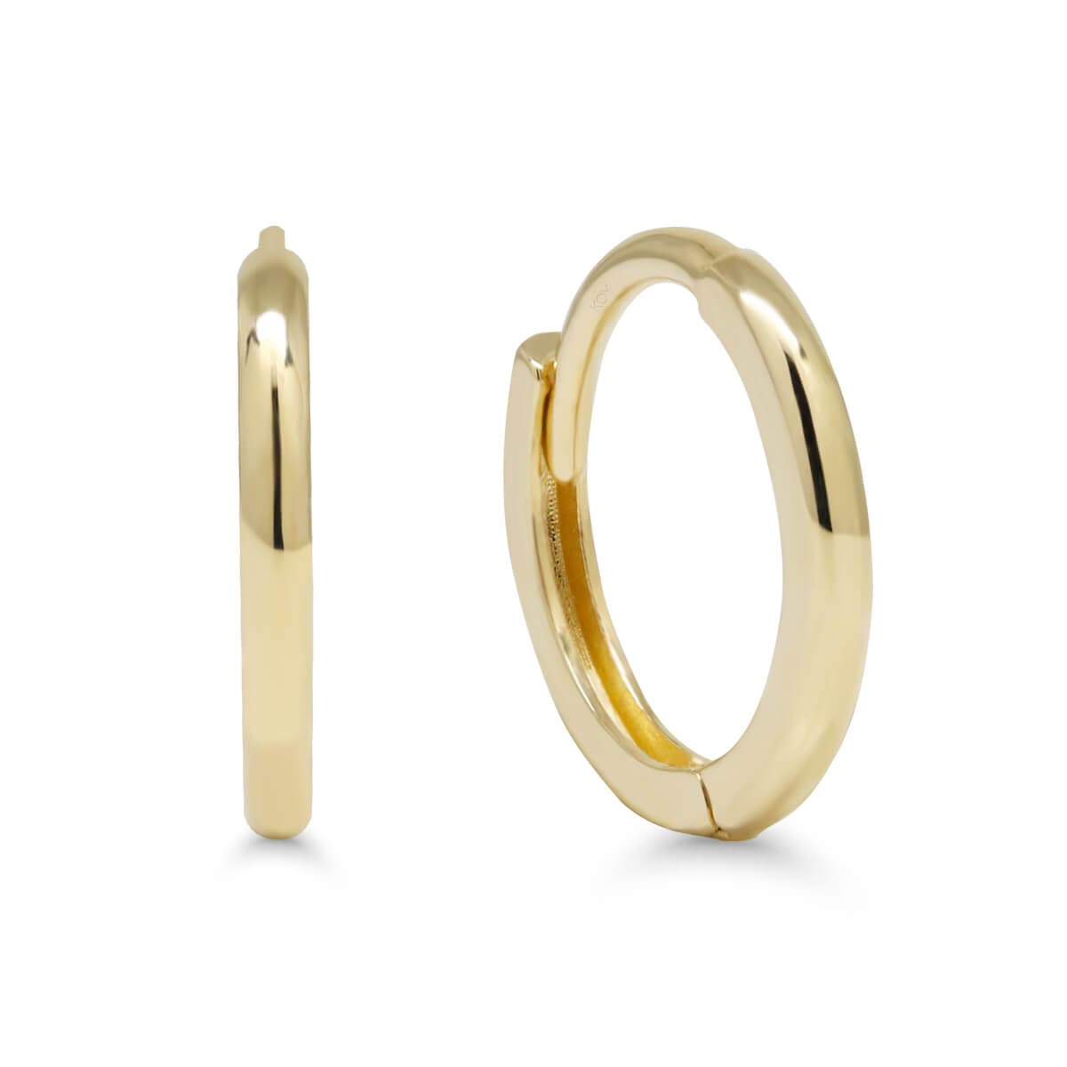 Kultaiset rengaskorvakorut 10 mm K-E48519