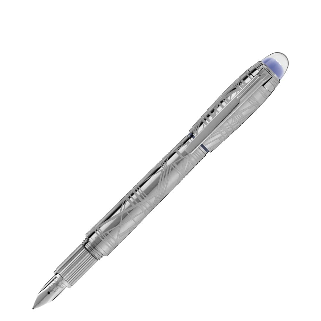 Montblanc Starwalker Space Blue Metal Fountain Pen MB130219