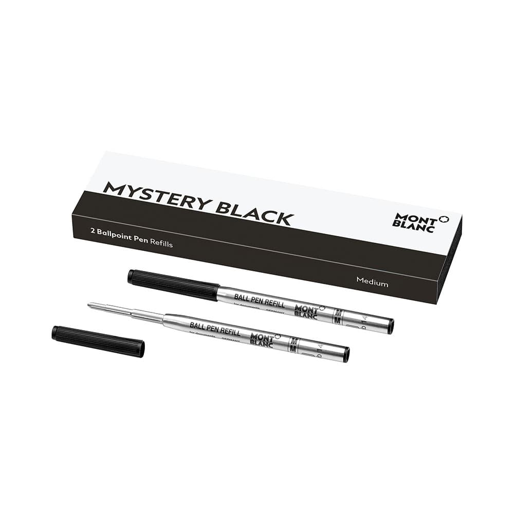 Montblanc Ballpoint täyte,  Medium Mystery Black / 2kpl MB128211