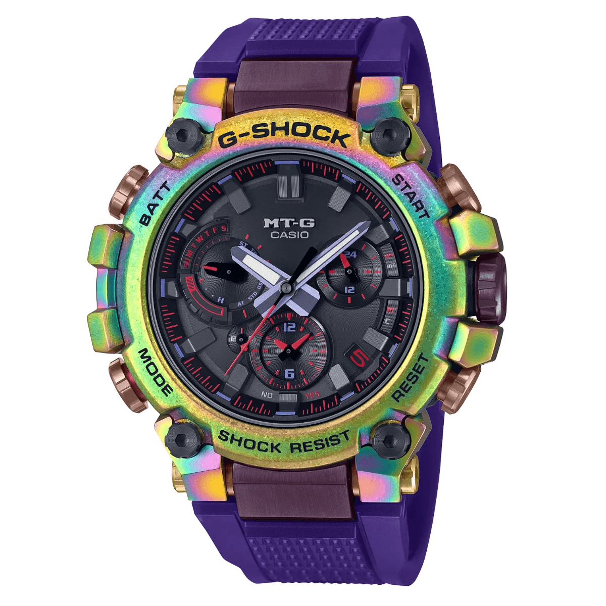 Casio G-Shock Aurora Oval with Recrystallized Steel Bezel and Rainbow IP  MTG-B3000PRB-1AER