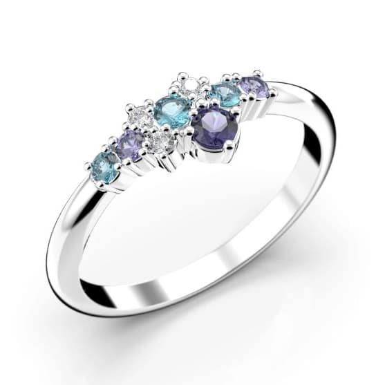 Festive Nelly Blue timanttisormus 14-609-019B-VK-HSI1