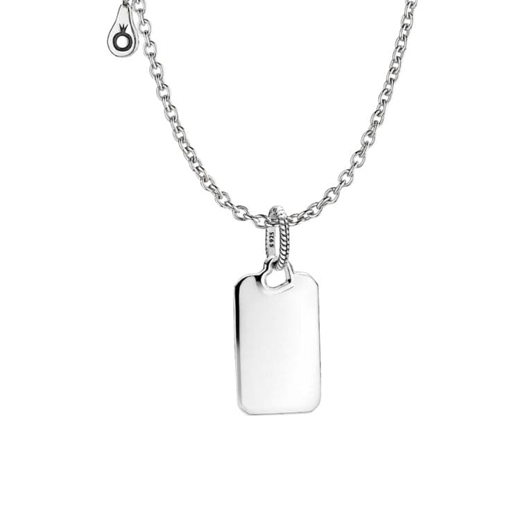 Pandora Engravable Rectangle Tag kaulakoru