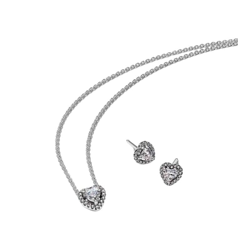 Pandora Elevated Heart korusetti / hopea