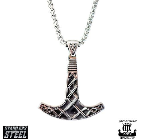 Northern Viking Jewelry Ukko's Hammer By Johan Thorolf -kaulakoru  NVJRS049 50cm