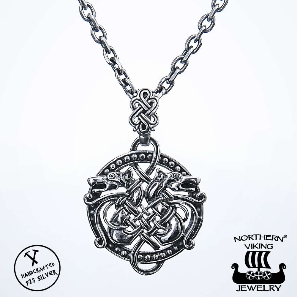 Northern Viking Jewelry Knotwork Dragon -riipus NVJ-H-RS032
