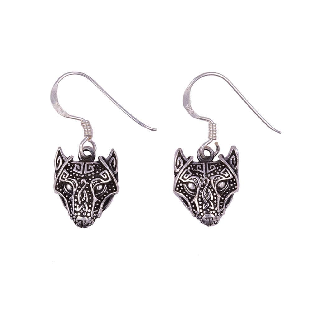 Northern Viking Jewelry Guardian Wolf korvakorut NVJKK029