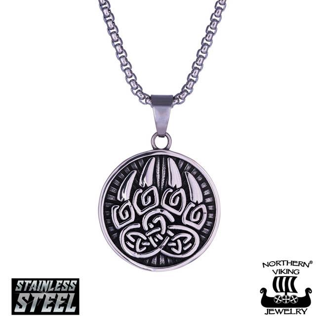Northern Viking Jewelry Karhun Käpälä kaulakoru 55cm NVJRS105
