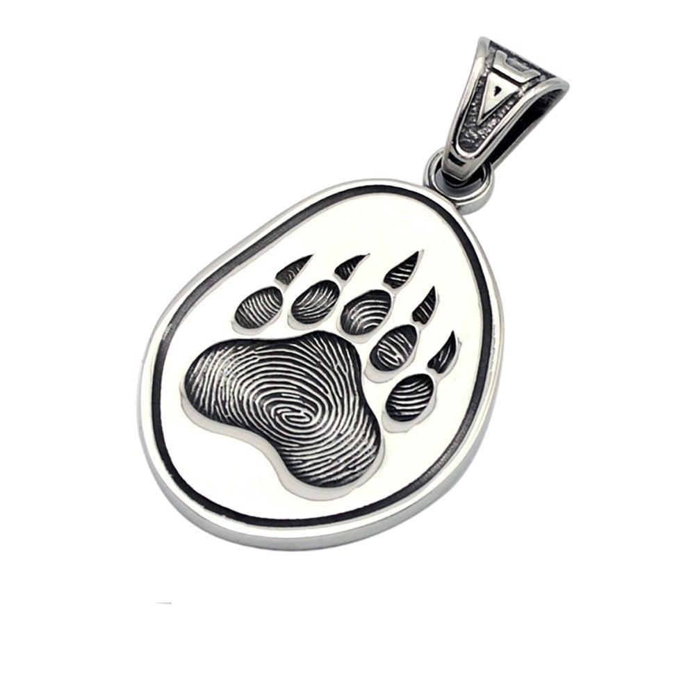 Northern Viking Jewelry Bear Paw Amulet kaulakoru 50 cm NVJRS144