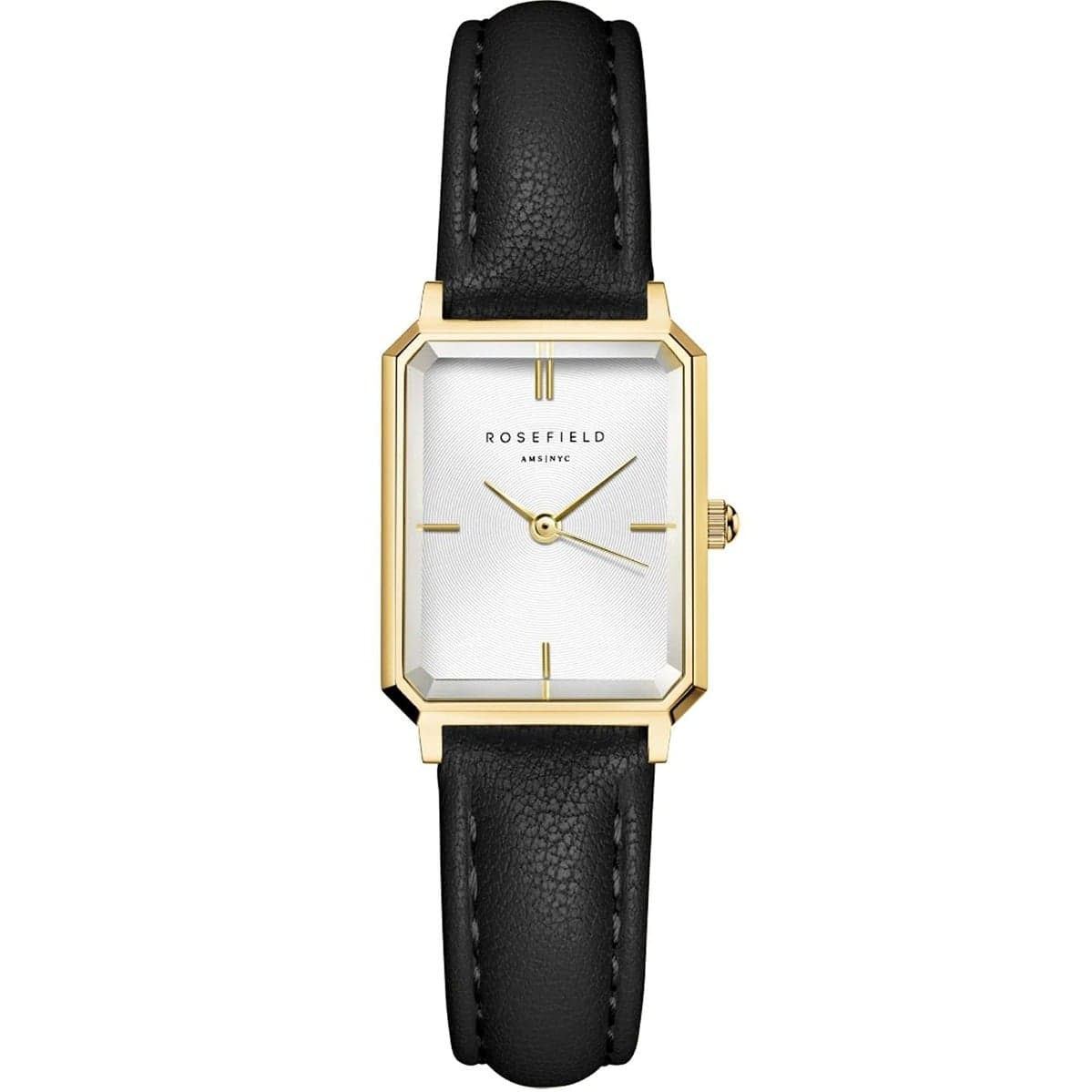 Rosefield Octagon XS Black Leather OWBLG-O84