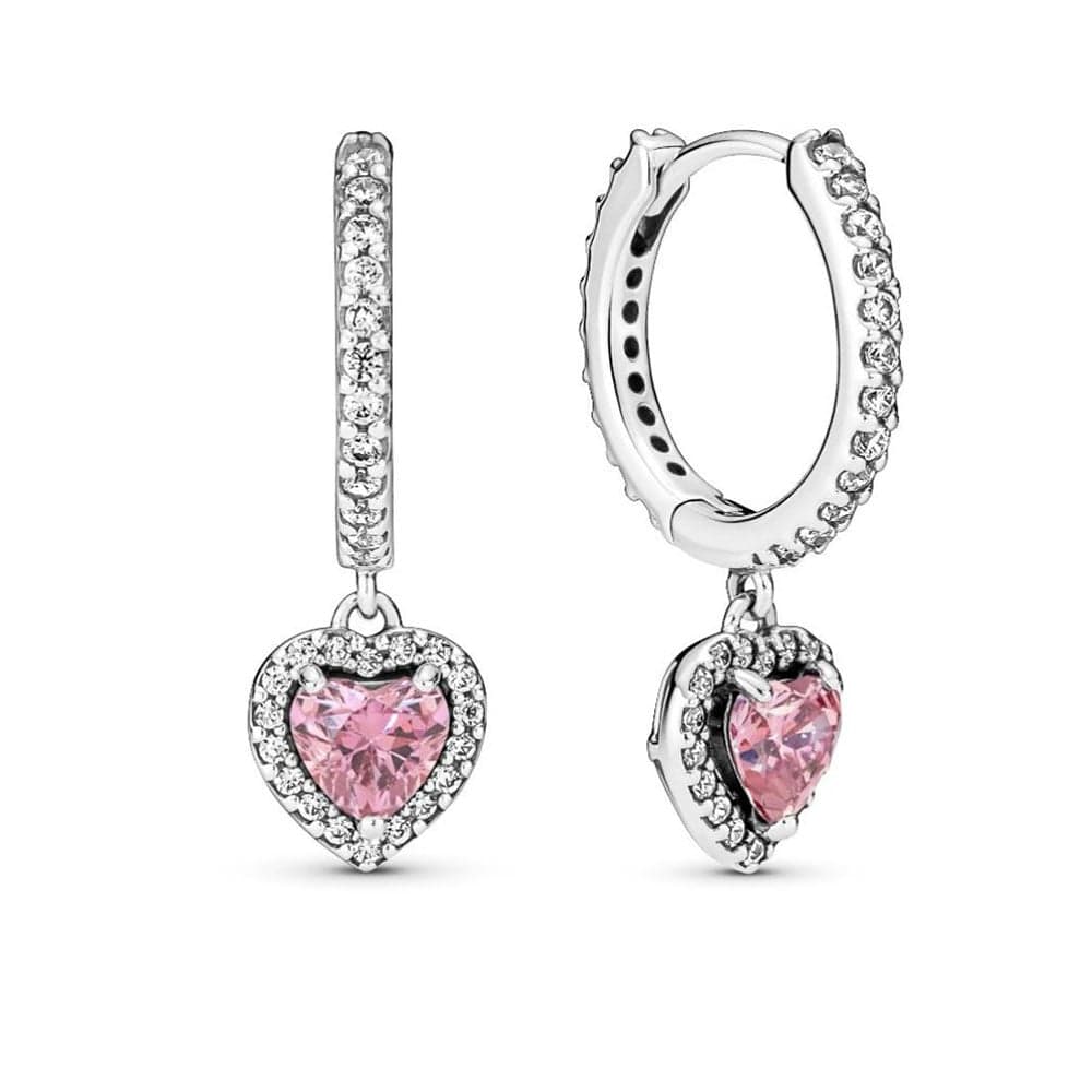 Pandora Timeless Sparkling Halo Heart korvakorut 291445C01