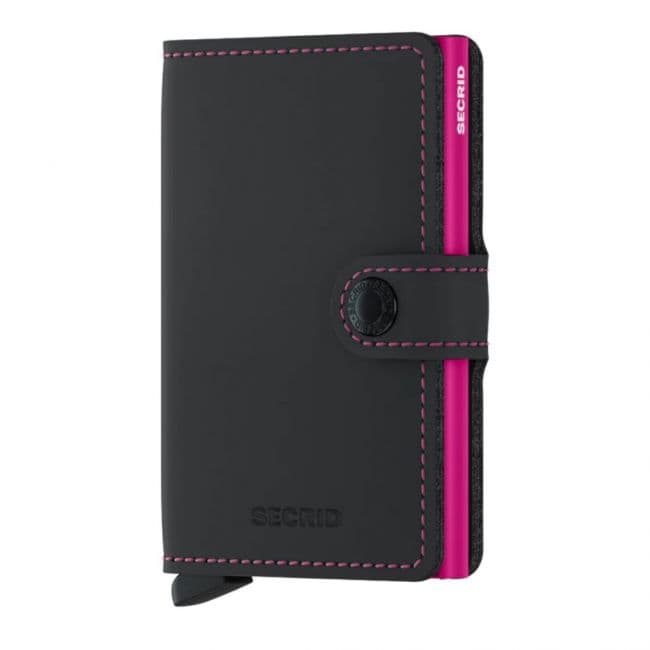 Secrid Miniwallet Matte Black Fuchsia MM-BLACK-FUCSHIA