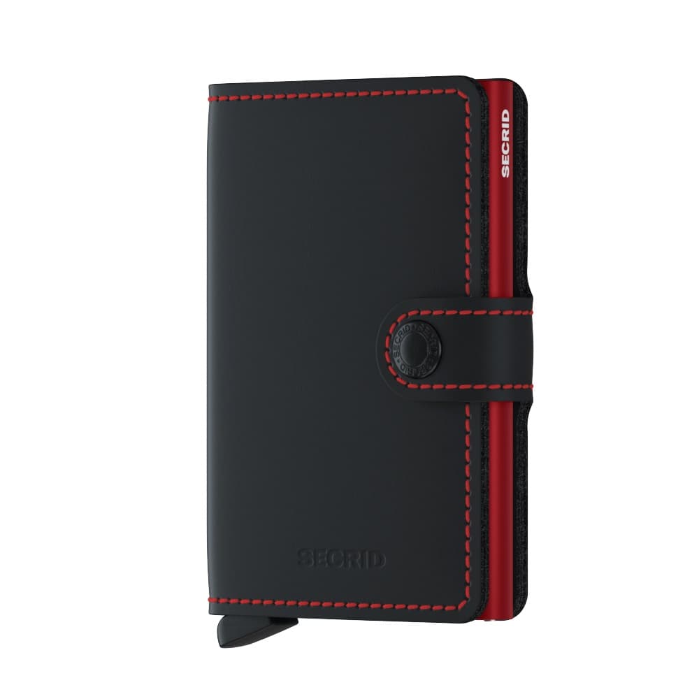 Secrid Miniwallet Matte Black-Red  MM-BLACK-RED