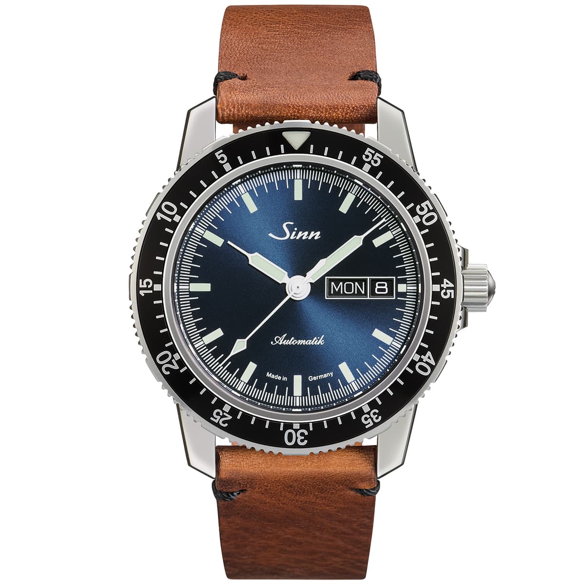 Sinn 104 St Sa I B -rannekello / ruskea nahka 104.013