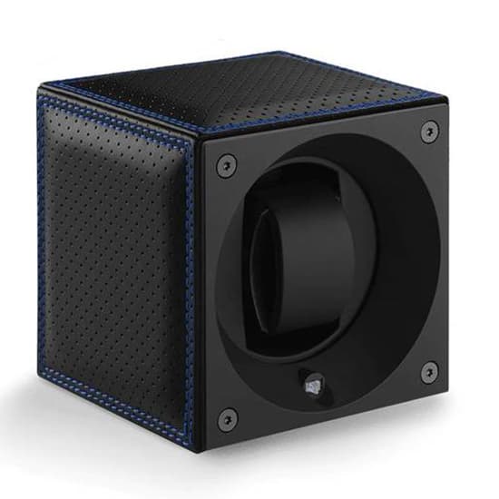 SwissKubik Masterbox Couture Blue Leather kellonpyöritin SK01.CV.COUT.BLEU NUIT C/BLEU