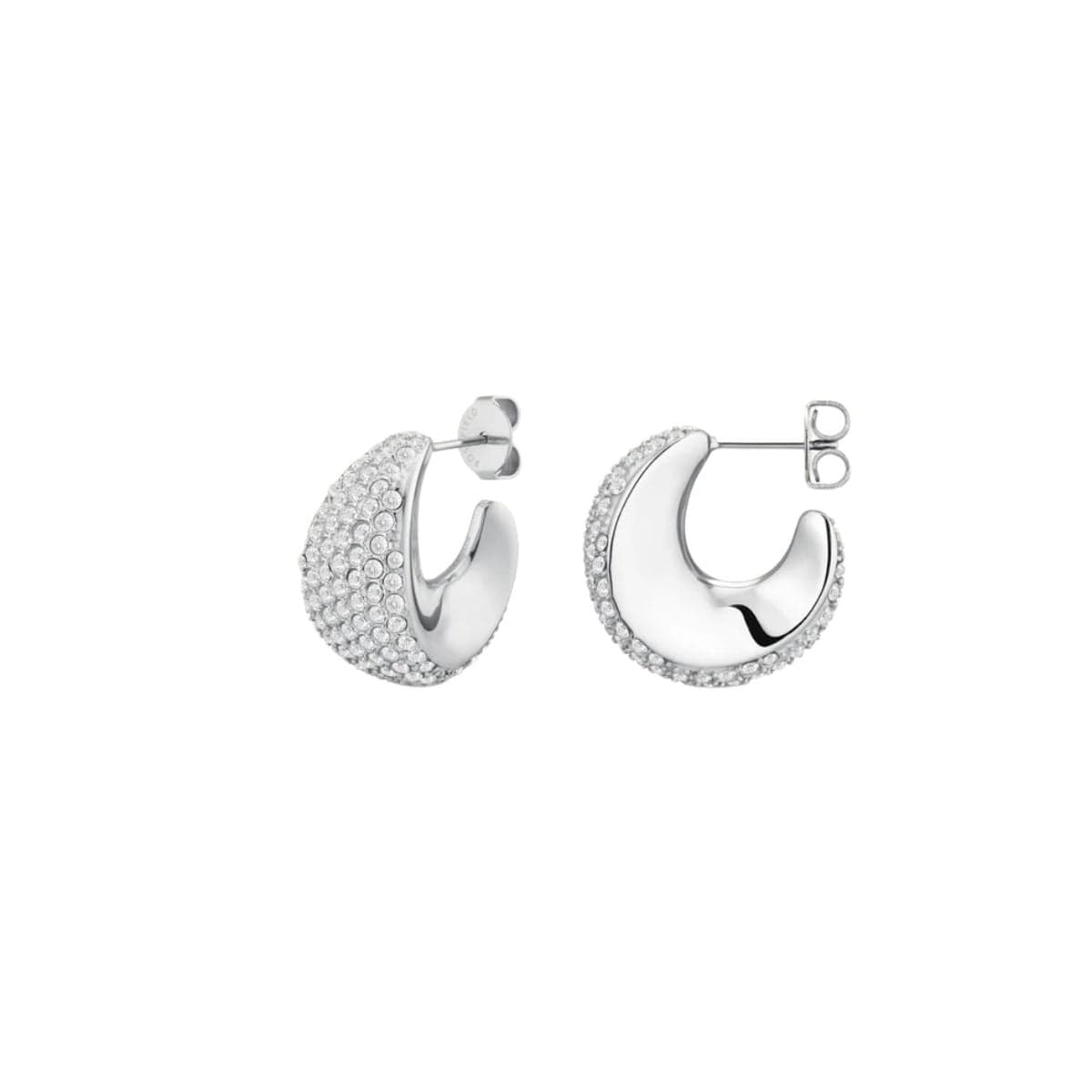 Rosefield Pave Half Moon Hoops Korvakorut JEPMS-J1225