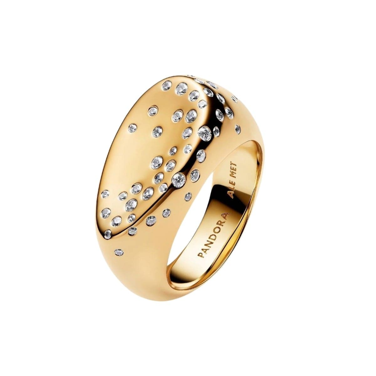 Pandora Stone-Set Oval Domed Signet sormus 164671C01