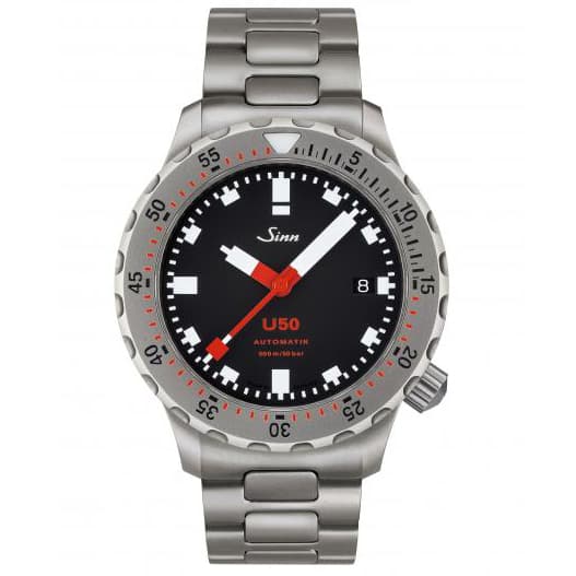 Sinn U50 Diving -rannekello / teräs TEGIMENT 1050.030