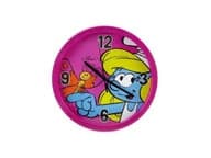 Smurffit seinäkello, pinkki 25 cm