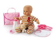 Trudi 36 cm nukke + ruokailuvällineet