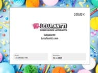 Lelufantti.com Digitaalinen Lahjakortti (arvo 100 eur)