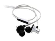 Nappikuulokkeet mikrofonilla, valkoinen