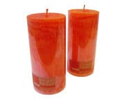 Inkivääripersikka pilarituoksukynttilät (2 kpl)