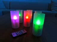 Kauko-ohjattavat kynttilät (12 kpl)