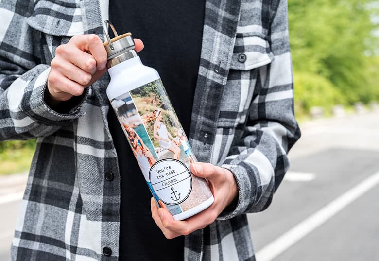 Vesipullo metalli 75 cl | smartphoto