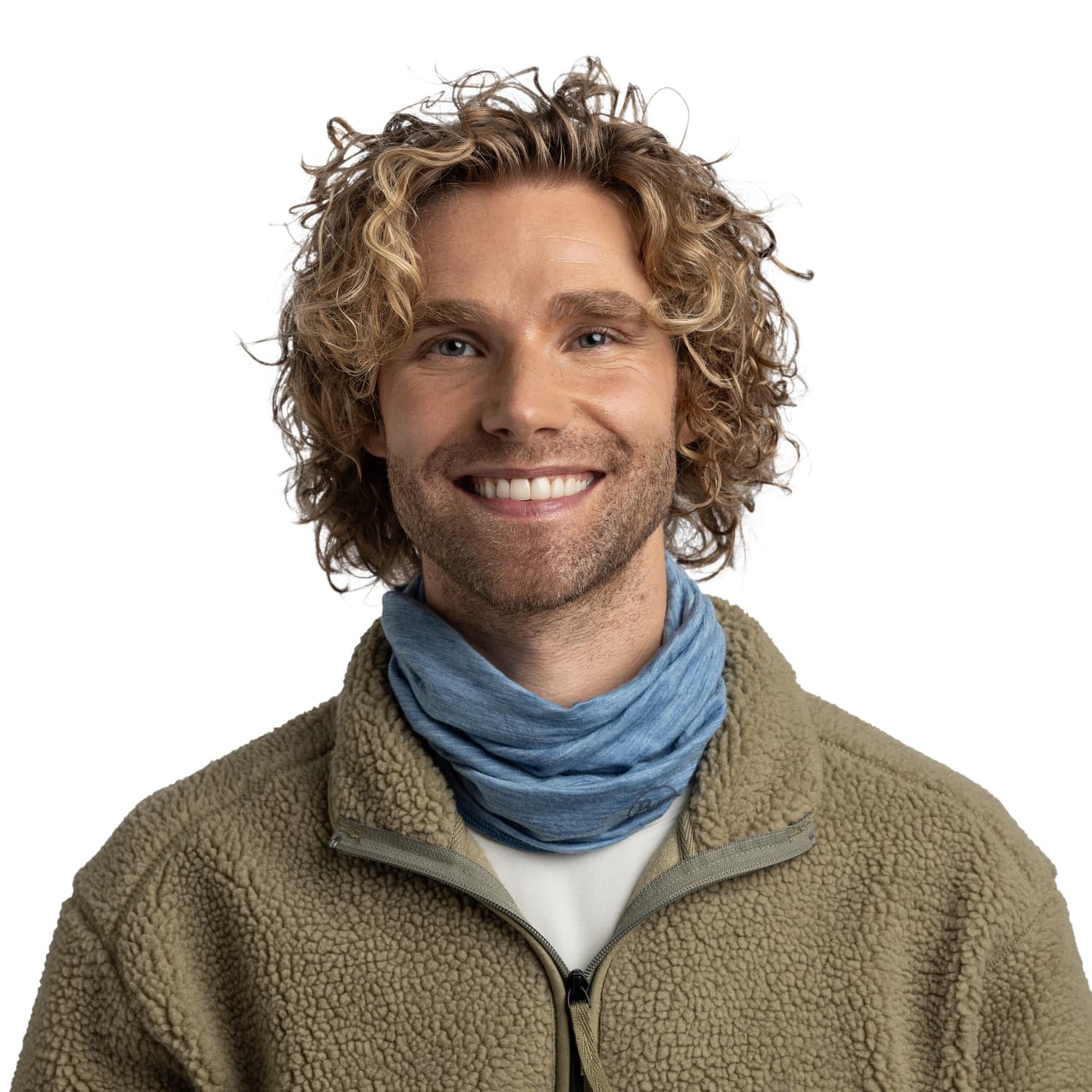 Buff Lightweight Merino Solid Lake Blue kauluri