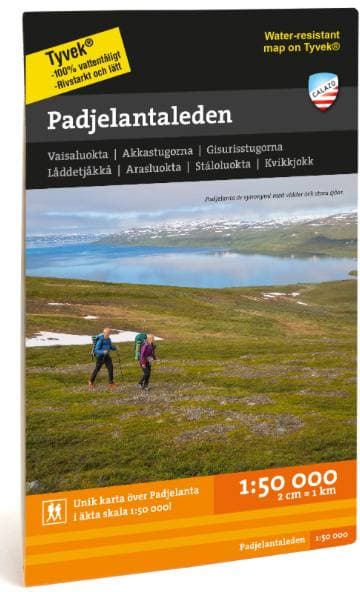 Calazo Padjelantaleden Tyvek retkeilykartta