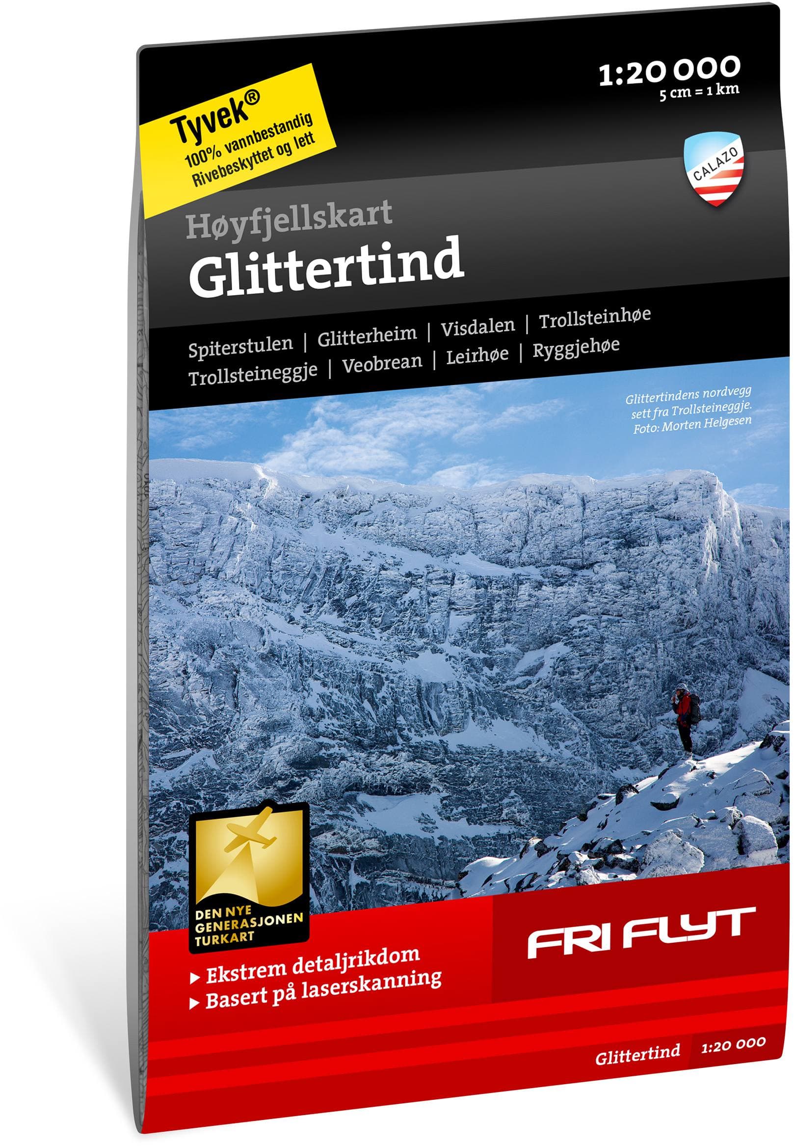 Calazo Glittertind retkeilykartta, ulkomaat