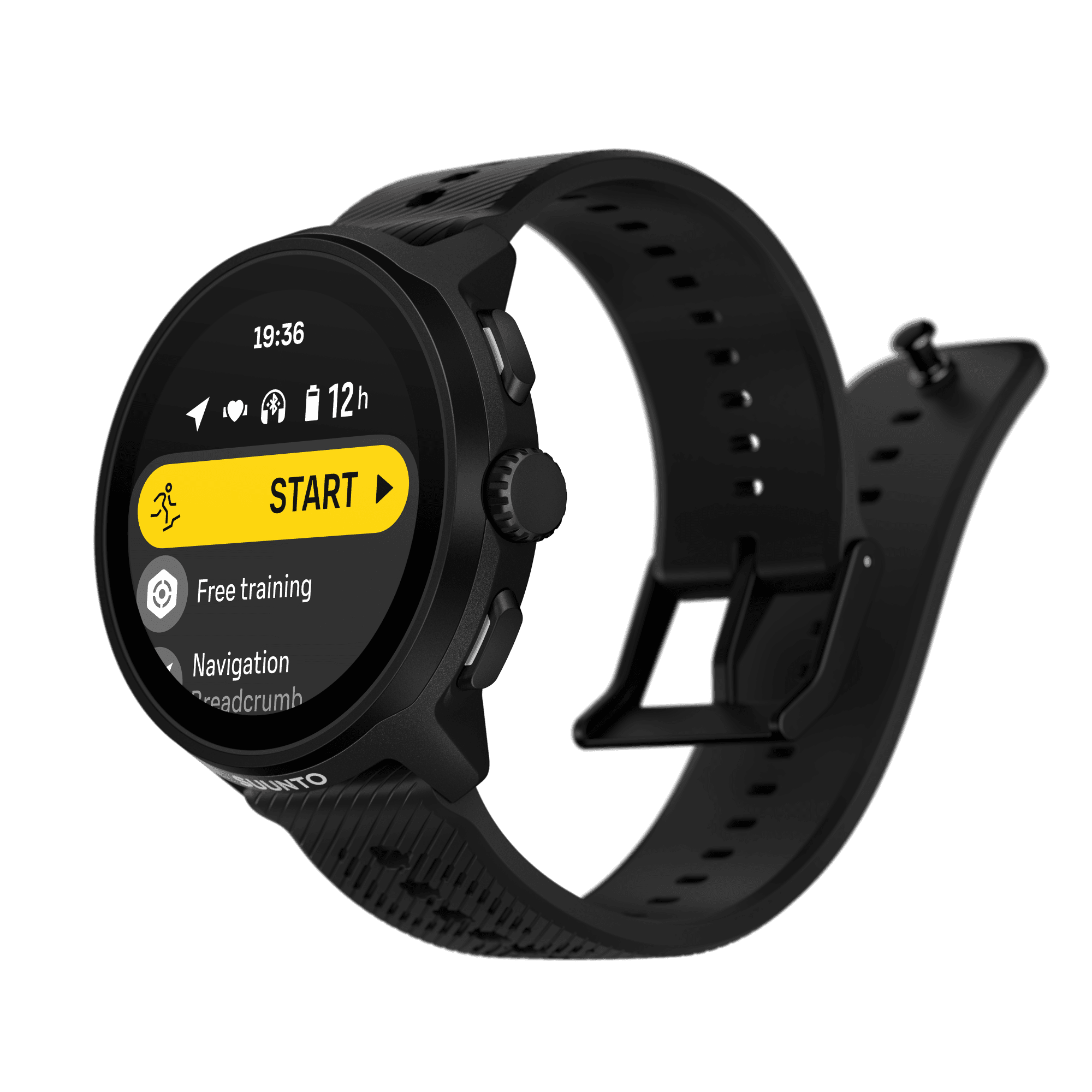 Suunto Run All Black With Silicone Strap urheilukello