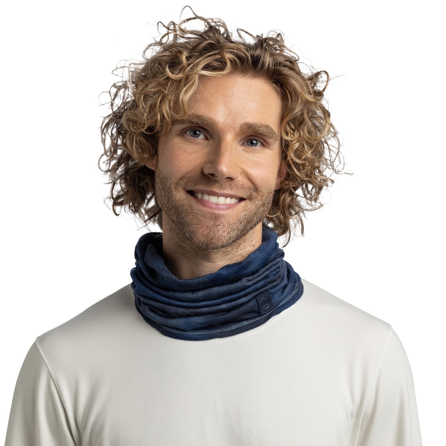 Buff Lightweight Merino Natural Dye Navy kauluri