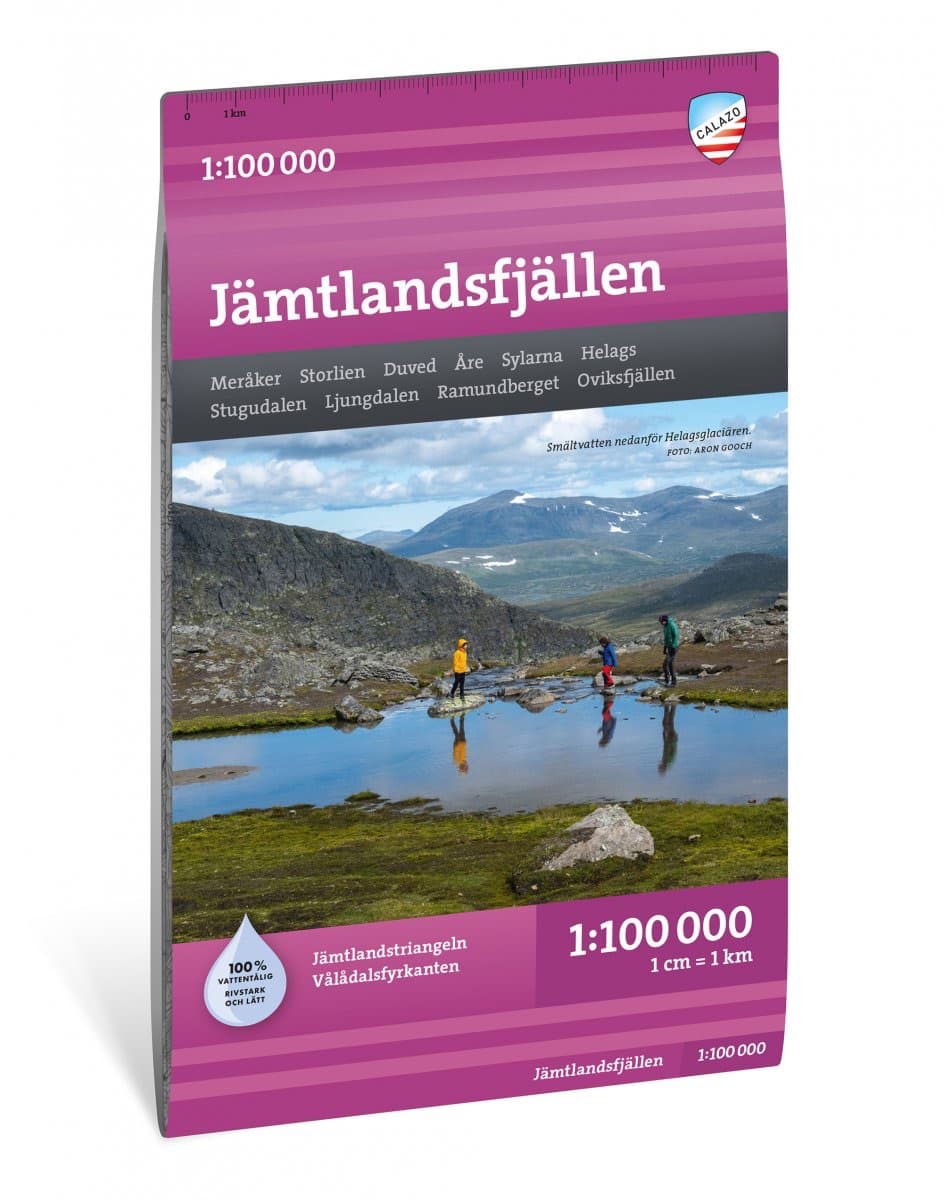 Calazo Jämtlandsfjällen 1:100 000 retkeilykartta, ulkomaat