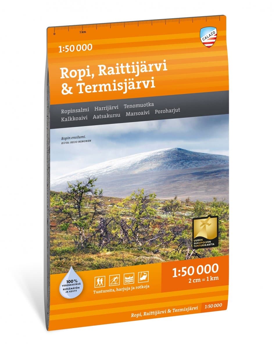 Calazo Ropi Raittijärvi Termisjärvi retkeilykartta, suomi