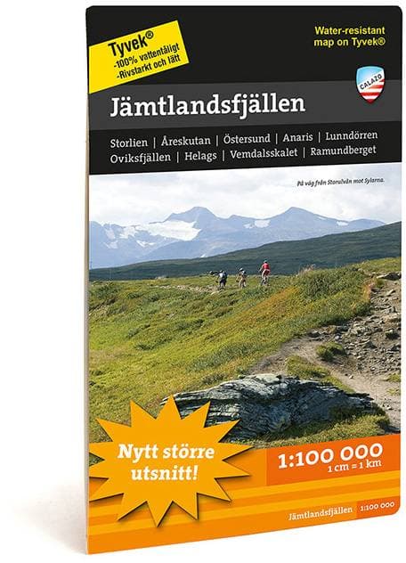 Calazo Jämtlandsfjällen Fjällkarta Tyvek retkeilykartta